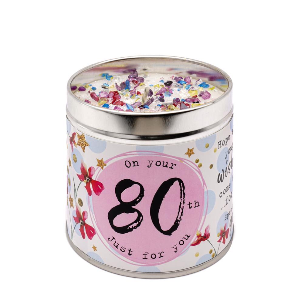 Best Kept Secrets 80th Birthday Tin Candle £8.99